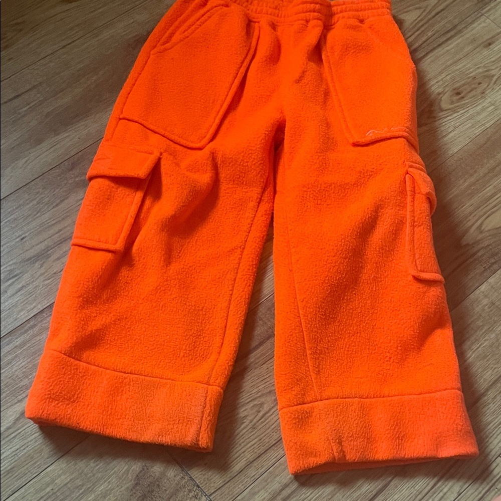 Bright Orange Kids Cargo Pants (Bin A) - Picture 2 of 2